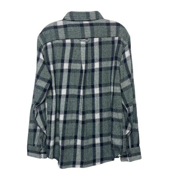 Smith Mills Flannel Shirt Mens Blue Green New Plaid Button Front Warm - Picture 2 of 9